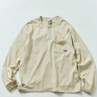 CHUMS Drink Logo  pocket Long sleeve T-shirt - HLY & CHOCCICO