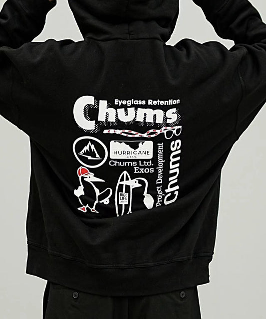 CHUMS Fleece-lined Hoodie HLY & CHOCCICO
