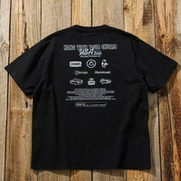 CHUMS 別注 history back print crew neck T-shirt -4 Color - HLY & CHOCCICO