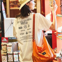 CHUMS 別注 history back print crew neck T-shirt -4 Color - HLY & CHOCCICO