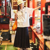 CHUMS 別注 history back print crew neck T-shirt -4 Color - HLY & CHOCCICO