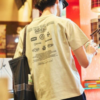 CHUMS 別注 history back print crew neck T-shirt -4 Color - HLY & CHOCCICO