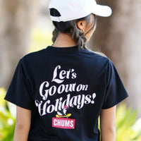 CHUMS Let's go out on holiday tee -4 Color - HLY & CHOCCICO