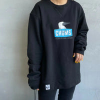 CHUMS OLD BOOBY FACE Logo Print Crew Neck Sweatshirt - HLY & CHOCCICO