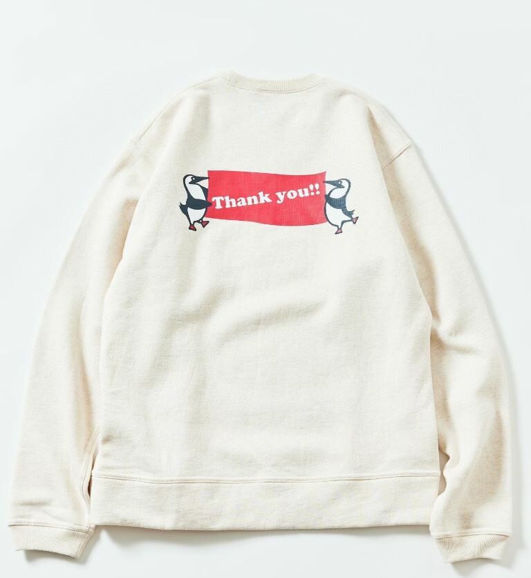 CHUMS Thanks you Back Print Crew Neck Sweatshirt - HLY & CHOCCICO