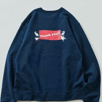 CHUMS Thanks you Back Print Crew Neck Sweatshirt - HLY & CHOCCICO