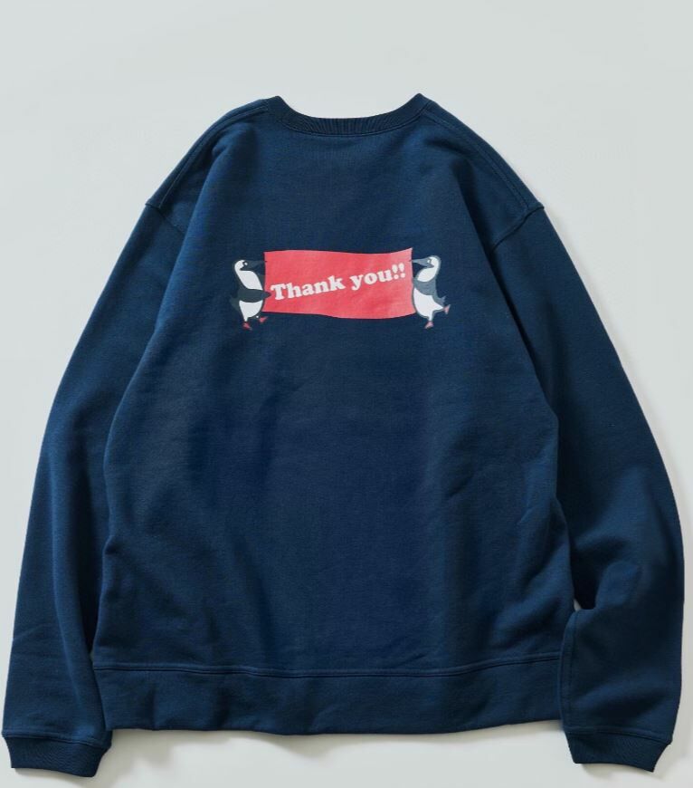 CHUMS Thanks you Back Print Crew Neck Sweatshirt - HLY & CHOCCICO