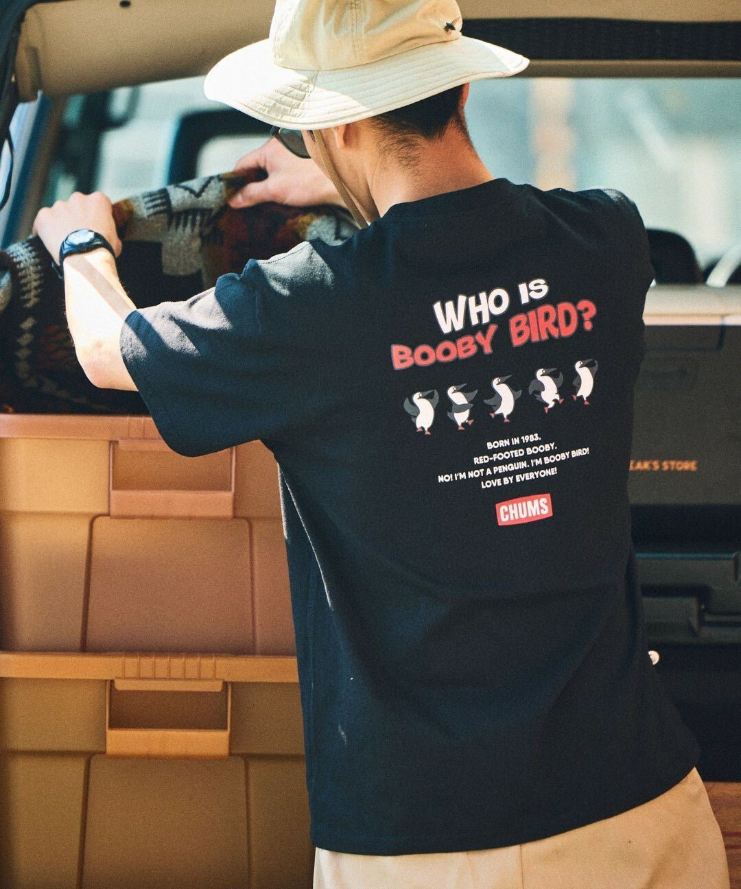 CHUMS 別注 Who is booby  bird T-shirt -4 Color HLY & CHOCCICO