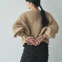 日本直送Coen Melange brushed short knit cardigan - HLY & CHOCCICO