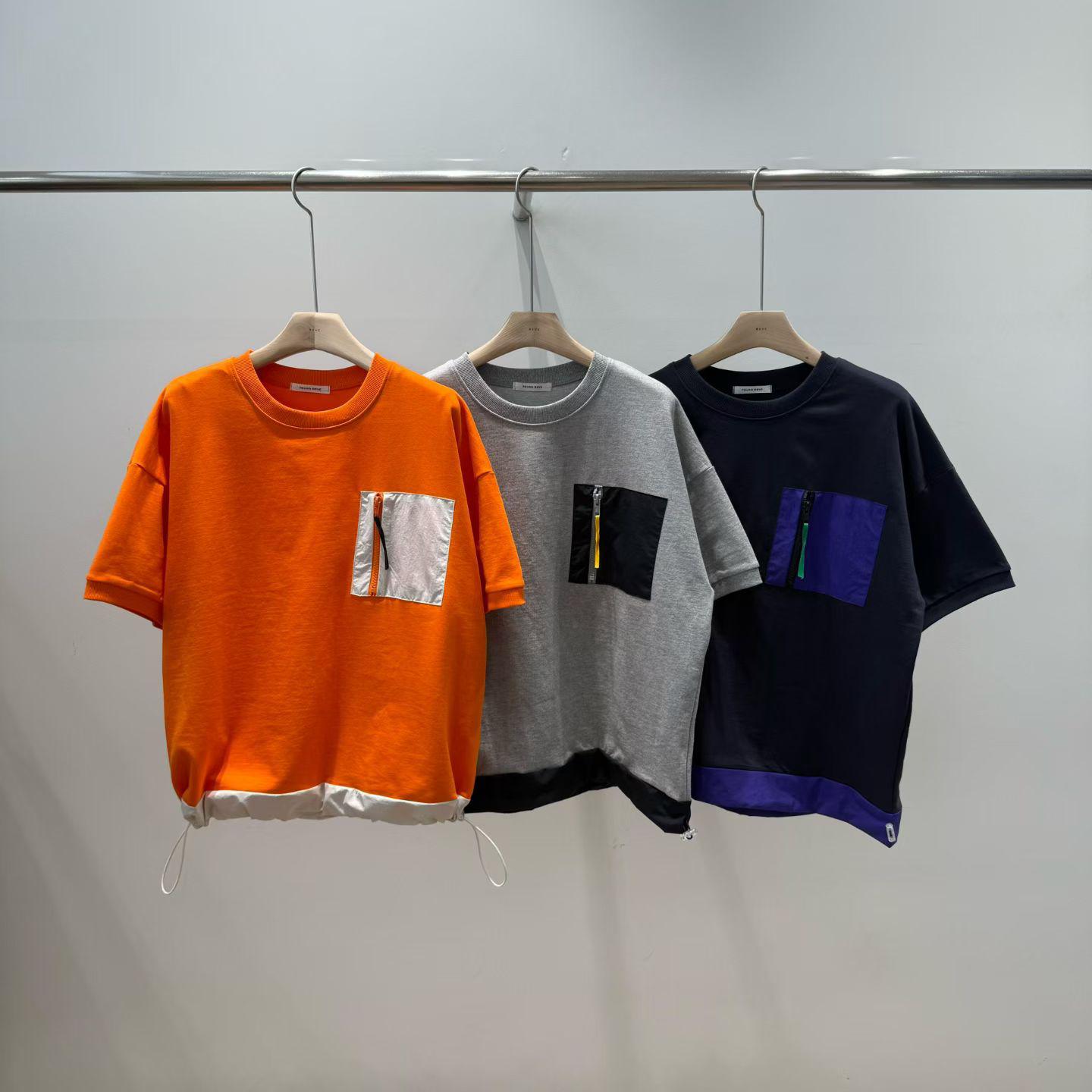 韓國直送Color Block Pocket Tee - HLY &amp; CHOCCICO