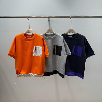 韓國直送Color Block Pocket Tee - HLY &amp; CHOCCICO