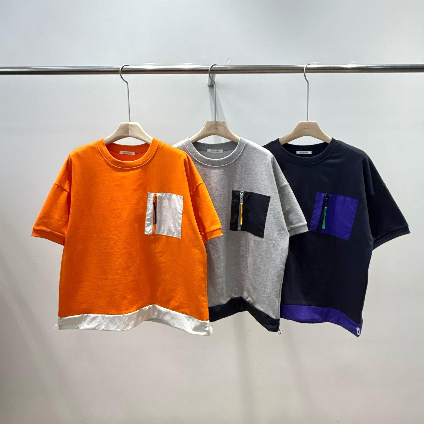 韓國直送Color Block Pocket Tee - HLY &amp; CHOCCICO