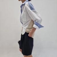 韓國直送Color Block Shirt Top  - 2 Color - HLY & CHOCCICO