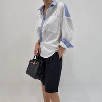 韓國直送Color Block Shirt Top  - 2 Color - HLY & CHOCCICO