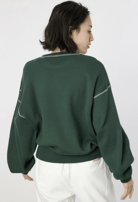日本直送Color Scheme Stitch College Knit Tops