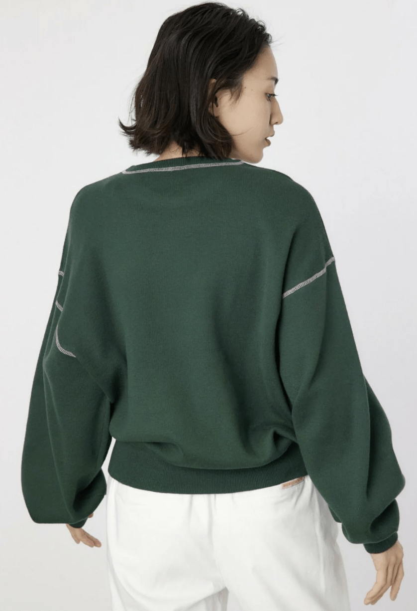 日本直送Color Scheme Stitch College Knit Tops - HLY & CHOCCICO