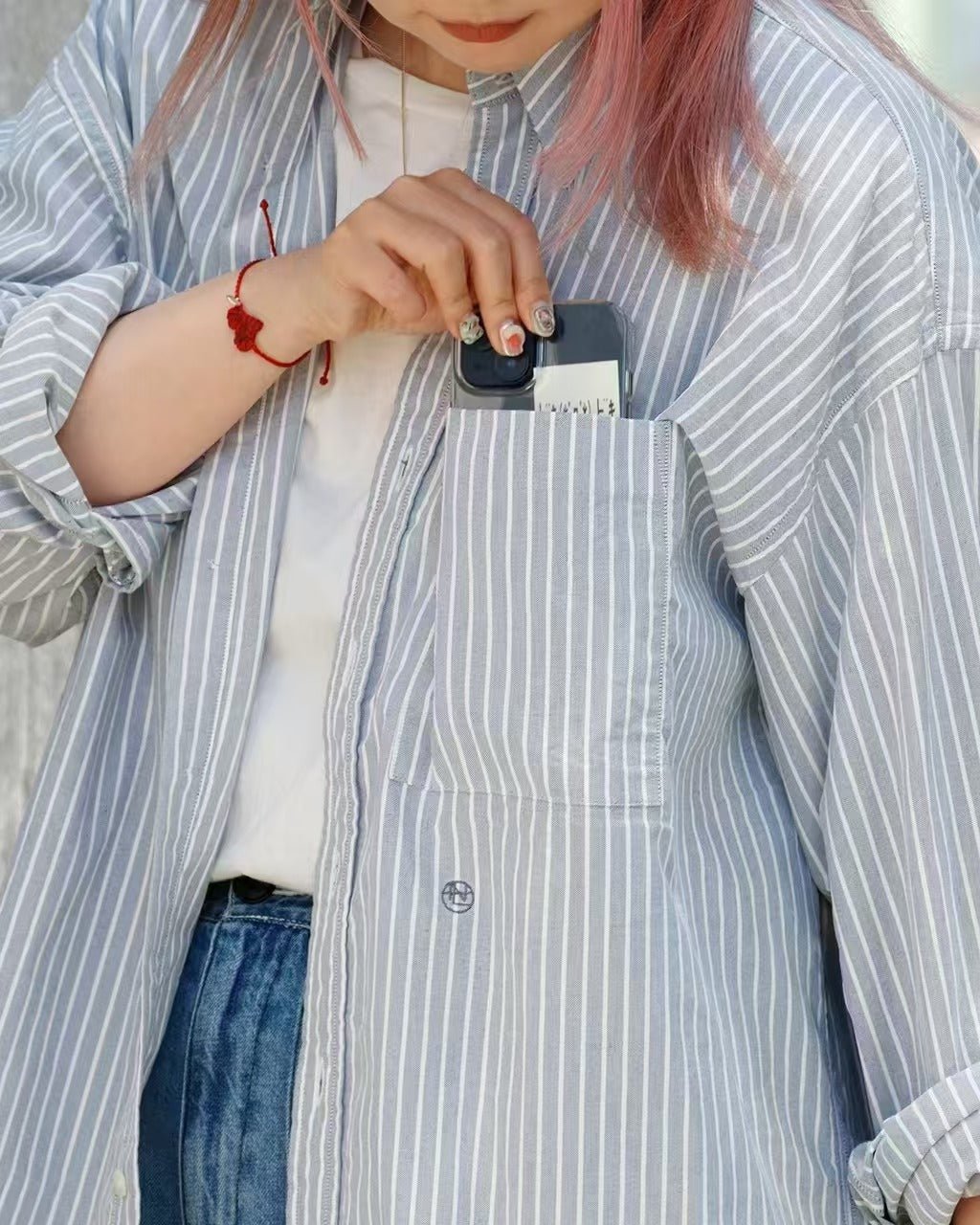 Nanamica CORDURA Button Down Stripe Wind Shirt HLY & CHOCCICO