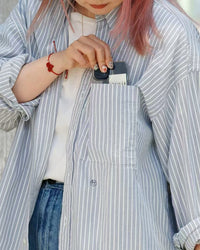 Nanamica CORDURA Button Down Stripe Wind Shirt HLY & CHOCCICO