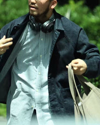 Nanamica CORDURA Button Down Stripe Wind Shirt HLY & CHOCCICO