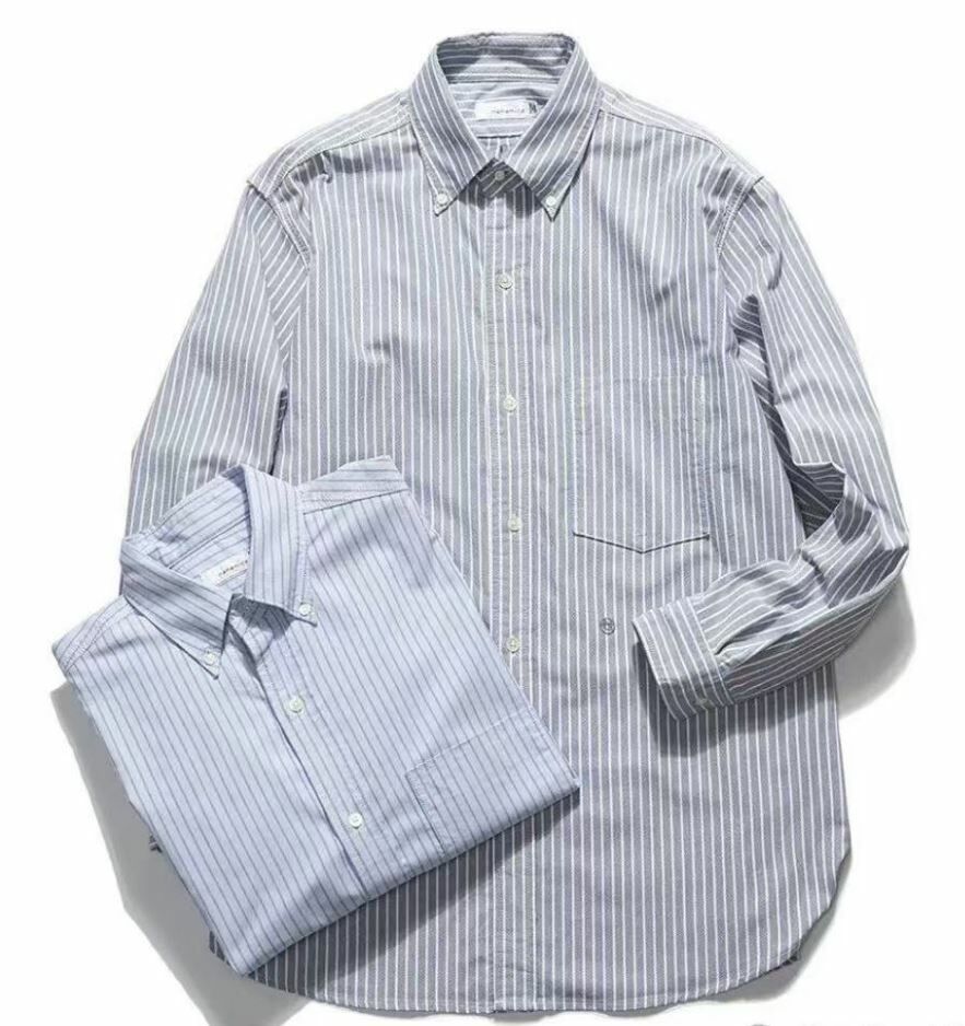Nanamica CORDURA Button Down Stripe Wind Shirt HLY & CHOCCICO