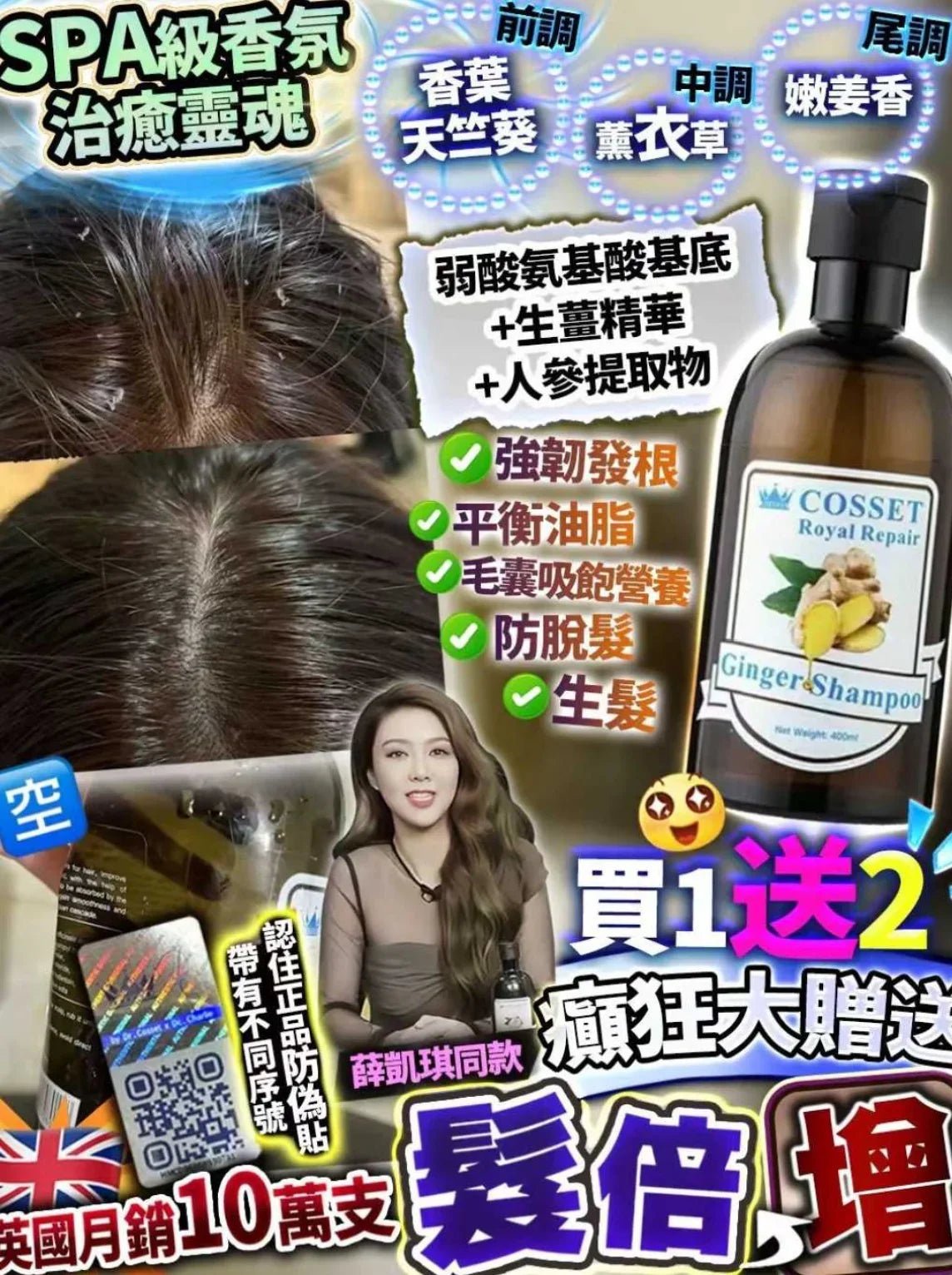 Cosset 髮倍增 ‼️ 洗頭水 ( 一套共3支 ) - HLY &amp; CHOCCICO