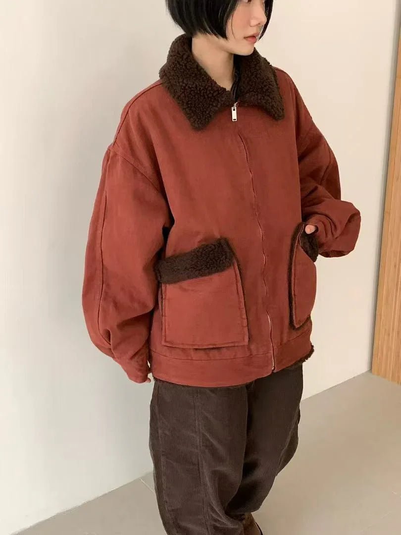 韓國直送Cozy Sherpa - Lined Jacket - HLY &amp; CHOCCICO