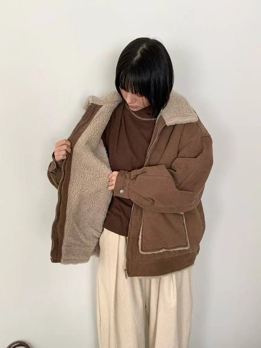 韓國直送Cozy Sherpa - Lined Jacket - HLY &amp; CHOCCICO