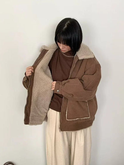 韓國直送Cozy Sherpa - Lined Jacket - HLY &amp; CHOCCICO