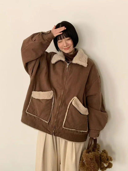 韓國直送Cozy Sherpa - Lined Jacket - HLY &amp; CHOCCICO