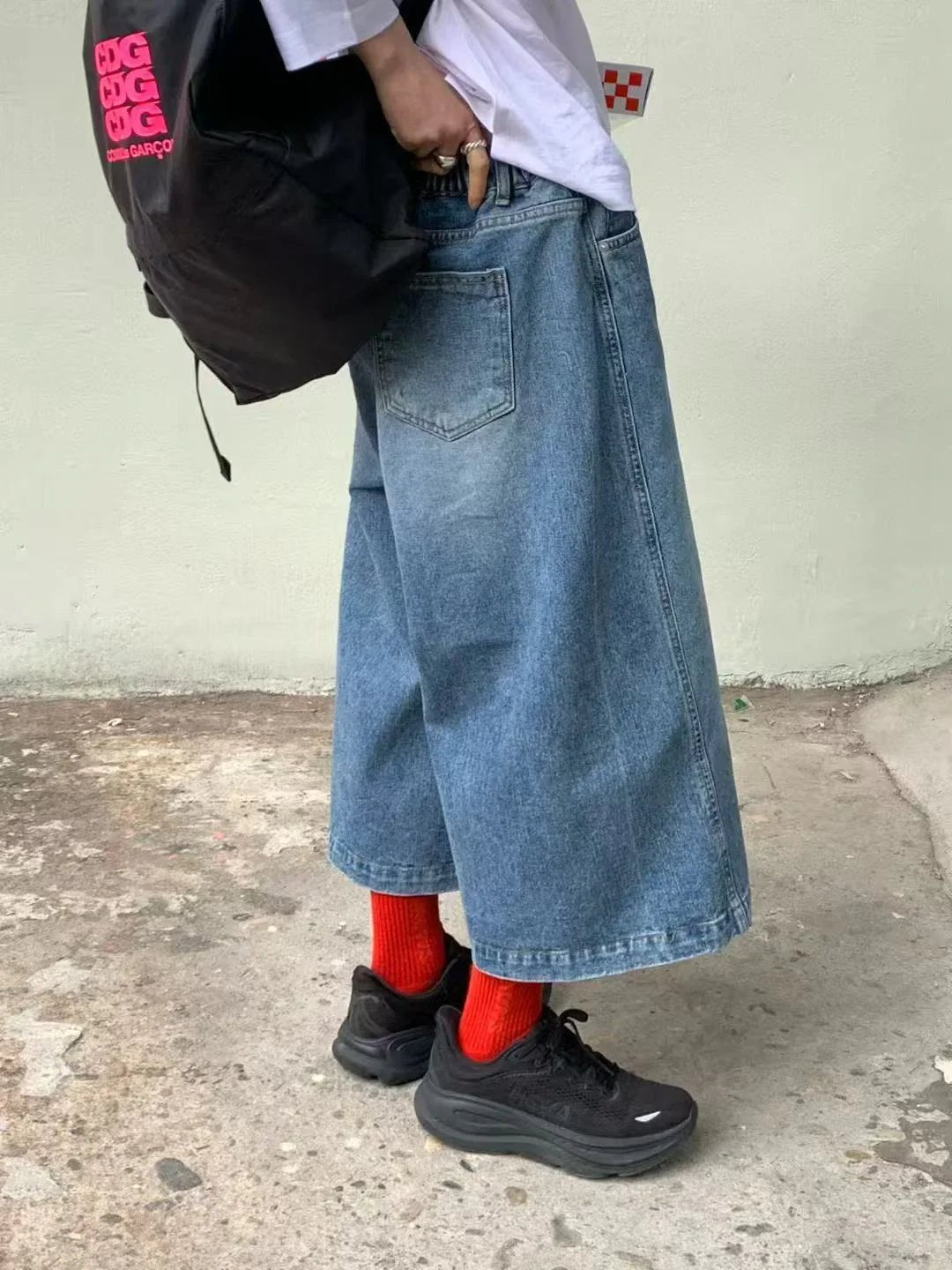 韓國直送Denim Culotte Trousers - HLY &amp; CHOCCICO