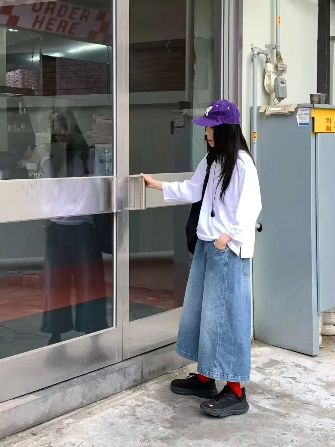 韓國直送Denim Culotte Trousers - HLY &amp; CHOCCICO