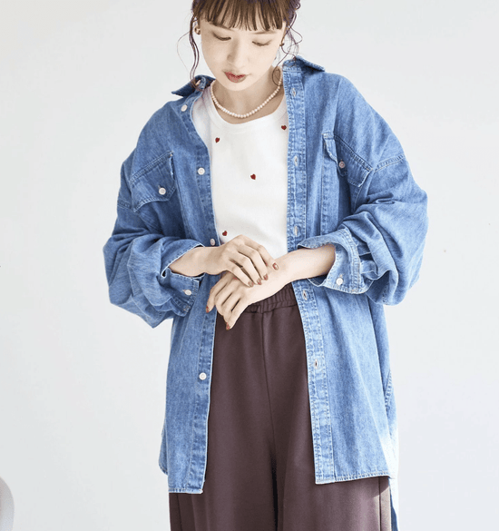 日本直送Denim Western Big Shirt