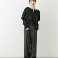 日本直送Double Zip Frill Knit Cardigan - HLY & CHOCCICO