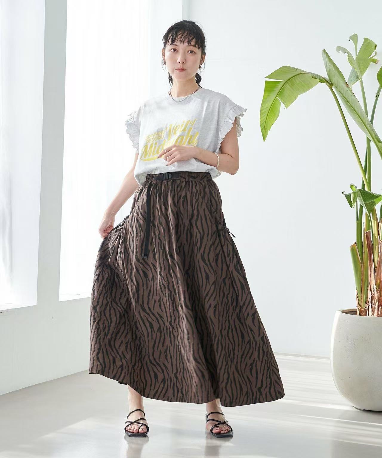 日本直送Drawstring pocket gathered skirt - HLY & CHOCCICO