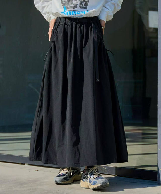 Japan direct delivery Drawstring pocket gathered skirt