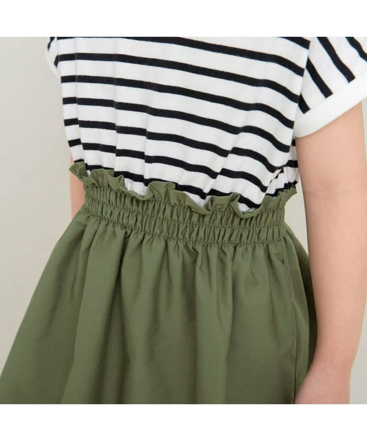 日本直送DRC Branshes Waist - Switched Docking Short - Sleeved Dress - HLY & CHOCCICO