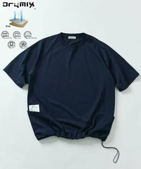日本直送Drymix Dry Mix Relax Fit Side Pocket Crew Neck Tee - HLY & CHOCCICO
