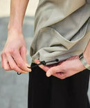 日本直送Drymix Dry Mix Relax Fit Side Pocket Crew Neck Tee - HLY & CHOCCICO