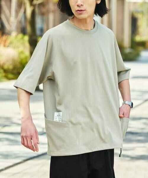 日本直送Drymix Dry Mix Relax Fit Side Pocket Crew Neck Tee