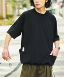 日本直送Drymix Dry Mix Relax Fit Side Pocket Crew Neck Tee - HLY & CHOCCICO
