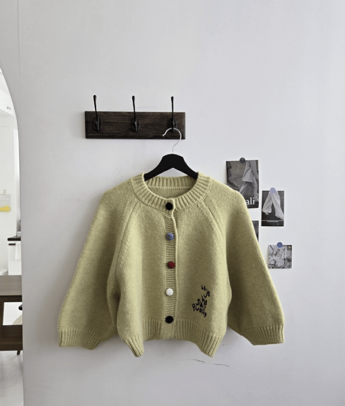 韓國直送Embroidered Charm Cardigan HLY & CHOCCICO