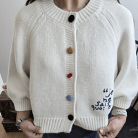 韓國直送Embroidered Charm Cardigan HLY & CHOCCICO