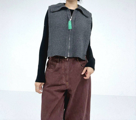 韓國直送Embroidered Vest