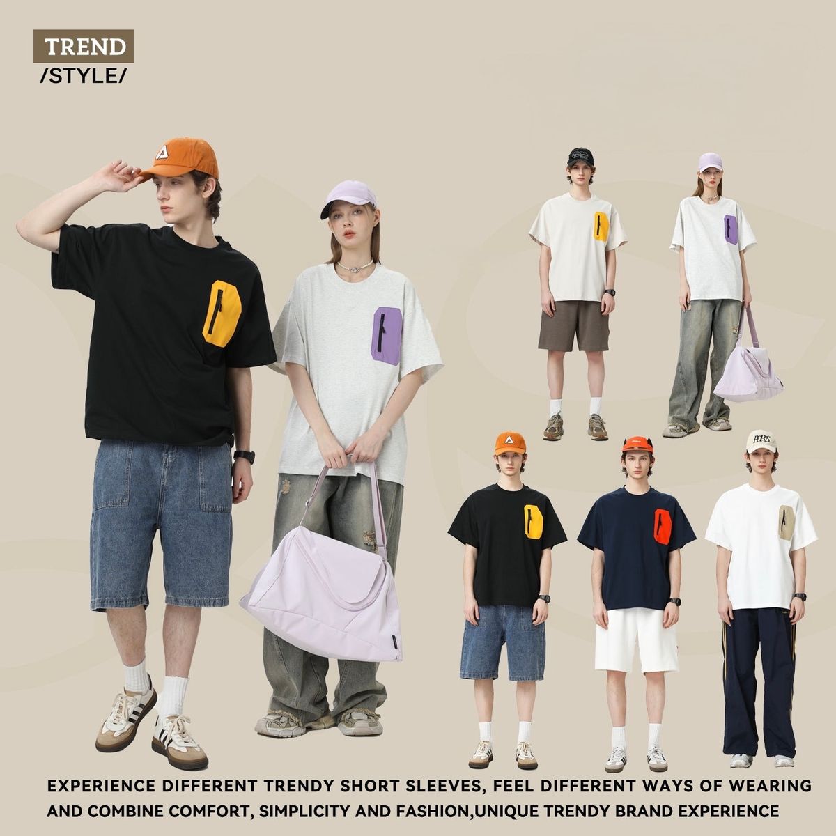 韓國直送Experience Diffrent Trendy Short Sleeves HLY & CHOCCICO