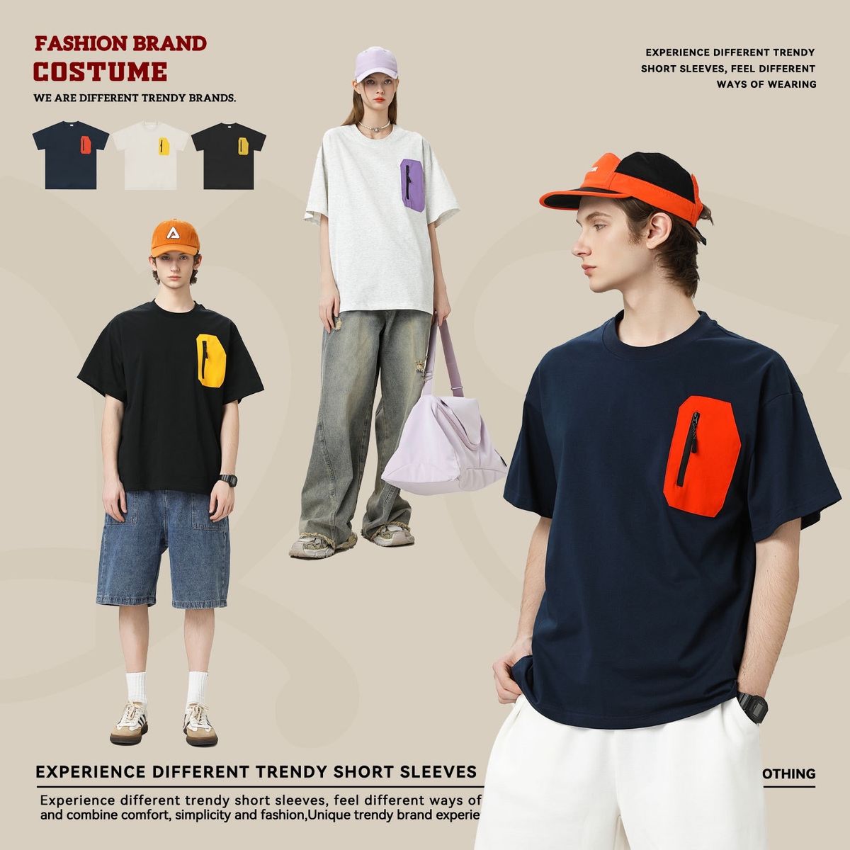 韓國直送Experience Diffrent Trendy Short Sleeves HLY & CHOCCICO