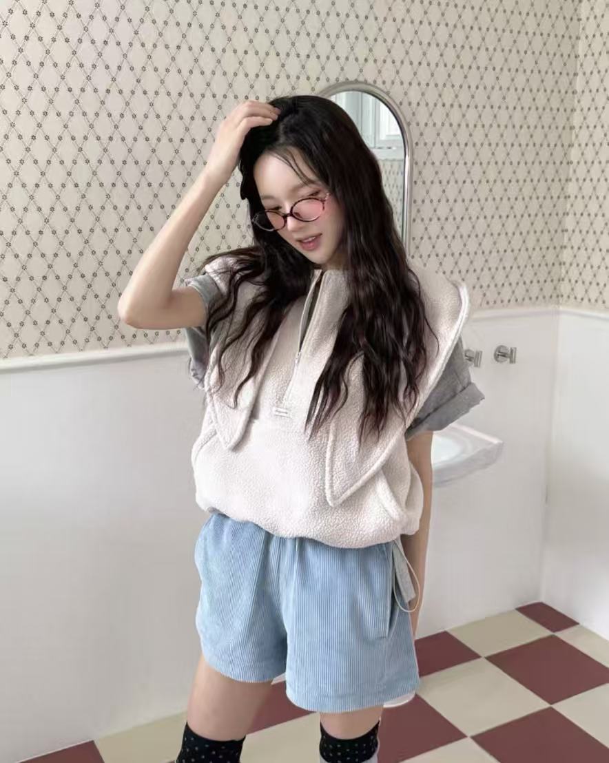 韓國直送Fleece Hooded Vest - HLY & CHOCCICO