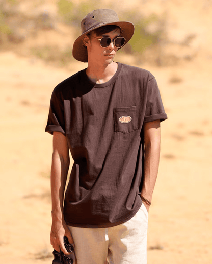 韓國直送Fluke Adventure Trucker Pocket Short Sleeve Tee - HLY &amp; CHOCCICO