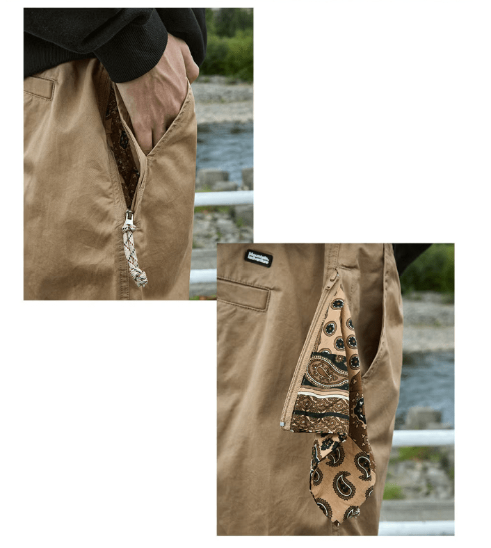 韓國直送Fluke Bandana Hidden Pocket Wide Chino Pants - HLY &amp; CHOCCICO