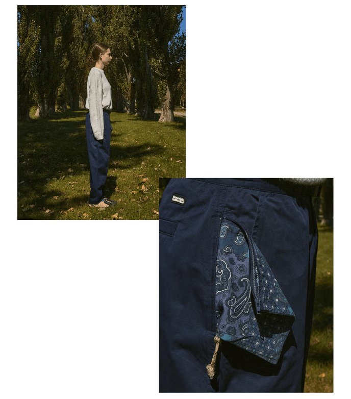 韓國直送Fluke Bandana Hidden Pocket Wide Chino Pants - HLY &amp; CHOCCICO