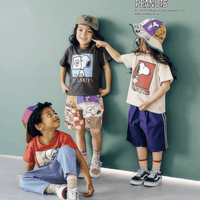 日本直送F.O.KIDS PEANUTS Collaboration Fade  Patterns  Tee HLY & CHOCCICO